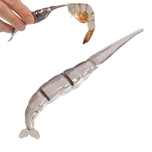 ETUCYNG Shrimp Deveiner und Sheller, Shrimp Deveining Tool - Tragbares Langustenschälgerät, Krebsschälgerät,Ergonomischer Garnelenschalen-Entferner, Langusten-Schäler-Werkzeug für den Heimgebrauch von ETUCYNG