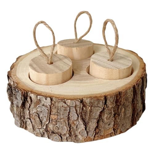 ETUCYNG Tiere Holz-Futtersuchspielzeug,Interaktives Kaninchen-Futtersuchspielzeug aus Holz - Kaninchen-Hamster-Spielzeug, Futtersuche-Spielzeug - Lernpädagogisches Haustier-Puzzle, von ETUCYNG