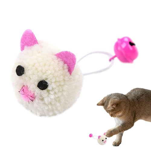 EUBEISAQI Katzen-Maus-Spielzeug, Katzenspielzeug-Mäuse | Spielmausspielzeug für Indoor-Kätzchen mit Glocken - Interaktive und lustige kleine Maus für das Training von Hauskatzen, bissfest für von EUBEISAQI