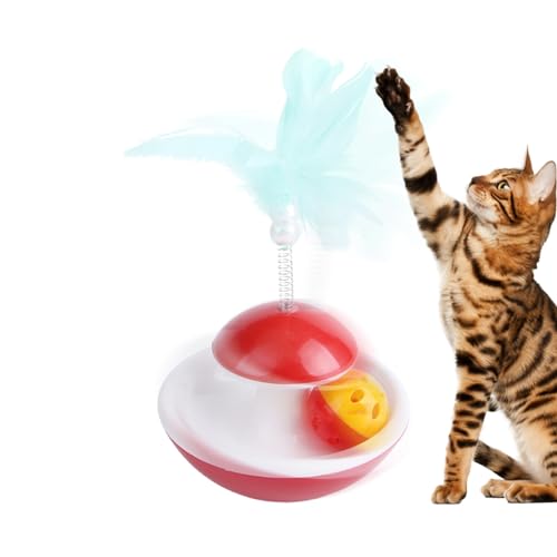 EUBEISAQI Katzenfederspielzeug, interaktives Katzenspielzeug - Katzenspielzeug für Hauskatzen, Katzenjagdspielzeug,Interaktives Katzenspielzeug, Federkatzen-Kau- und Teaser-Spielzeug für Kätzchen von EUBEISAQI