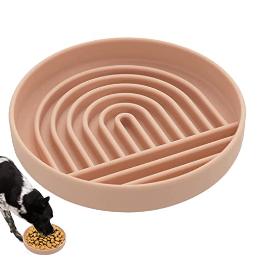 Hund-Puzzle-Schüssel - rutschfeste Silikon-Puzzleschale,Hundepuzzlenapf, erhöhter Hundenapf, Hundefutternapf, Slow Bowl, Puppy Bowl, Puzzle Feeder (Grau) von EUBEISAQI