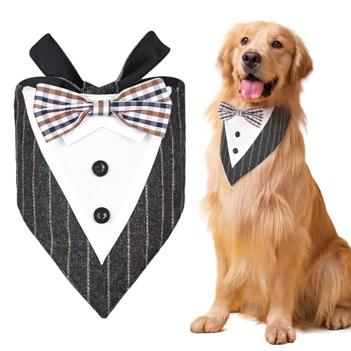 EUIOOVM Hund Halstuch, Hund Smoking Formale Hochzeit Party Hund Hochzeit Bandana, Hundehalstuch Deutschland für Hochzeit Geburtstag Kostüme von EUIOOVM