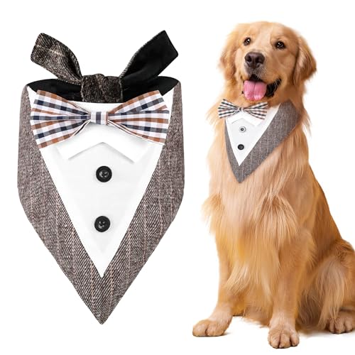 EUIOOVM Hund Halstuch, Hund Smoking Formale Hochzeit Party Hund Hochzeit Bandana, Hundehalstuch Deutschland für Hochzeit Geburtstag Kostüme von EUIOOVM