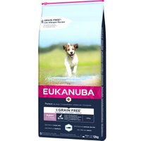 EUKANUBA Trockenfutter Hund Small & Medium Breed Puppy, getreidefrei mit Fisch 12 kg von EUKANUBA