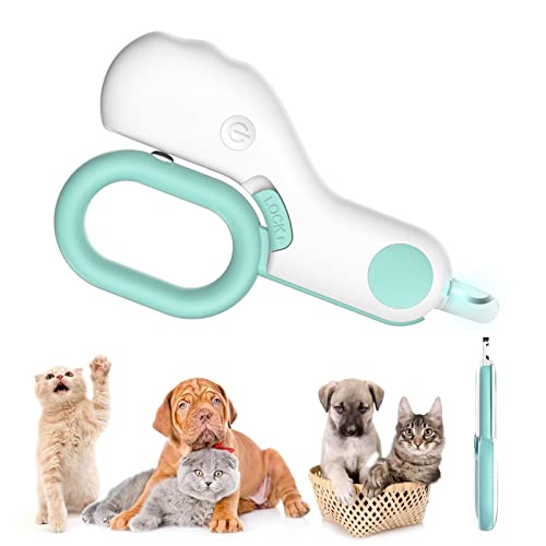 EUNEWR Hunde Nagelschneider für Kleine Tiere,Katzennagelknipser mit Einstellbar LED-Licht,Bestes Katzenkrallenpflegeset für die Fellpflege zu Hause,Professionelles Haustier für Vögel,Welpen,Kätzchen von EUNEWR