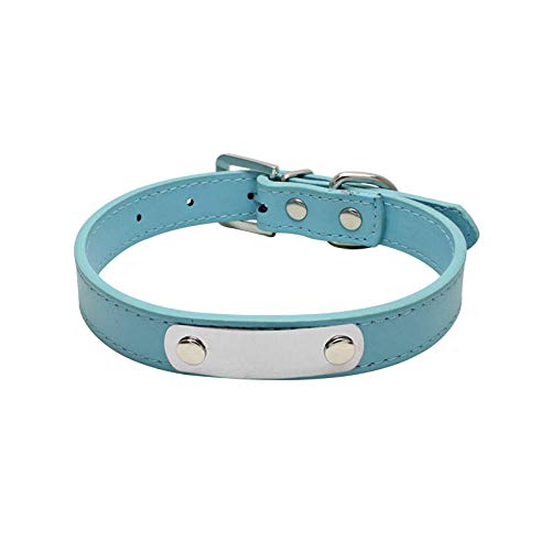 EUSFIYY Hundehalsband Halsband mit verlorenem PU-Hundekatzen-ID-Halsband Personalisiertes graviertes Welpen-ID-Namenshalsband für kleine mittelgroße Hunde-A_XS von EUSFIYY