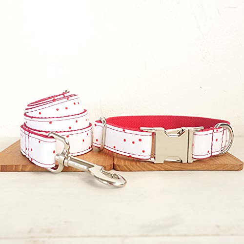 EUSFIYY Hundehalsband verstellbar personalisiert langlebig Nylon graviert ID Name Hundehalsband with-Collar_Leash_Set_L von EUSFIYY