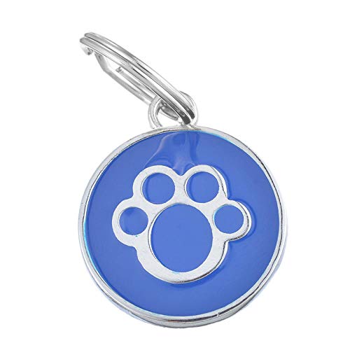 EUSFIYY Namensschild Hundemarke Anti Lost Dog Anhänger Dekorative Karte Katze Hund Name Adressschild Haustier Personalausweis Hundehalsband Heimtierbedarf-blau-2.9cmx2.5cm- von EUSFIYY