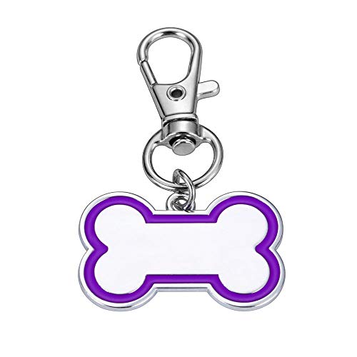 EUSFIYY Namensschild Hundemarke Haustier Hund ID Tags Katzenhalsband Zubehör Haustier Dekoration Hund ID Tag Edelstahlhalsbänder Personalisierte Katzenmarke -PU-21X31MM von EUSFIYY