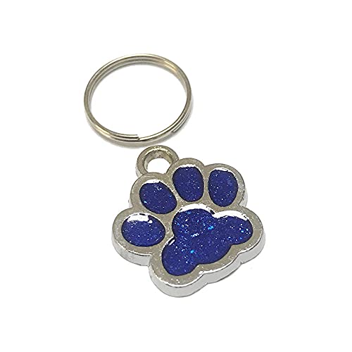 EUSFIYY Namensschild Hundemarke Haustier Hundemarke Flash Personalisierte Katze Welpen ID Tag Halskette Tag Mini Fuß Zinklegierung Hund Anhänger-Azul von EUSFIYY