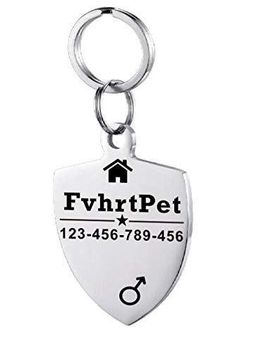 EUSFIYY Namensschild Hundemarke Hundemarke Edelstahl für kleine Katze personalisierte personalisierte Tiername ID-Tag für das Haustier Welpen Kätzchen tags-DN001-sliver-S von EUSFIYY