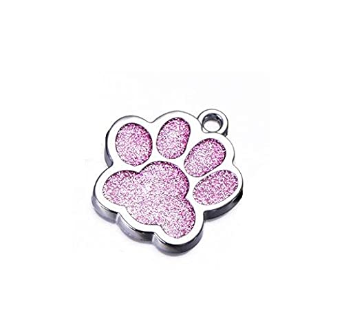 EUSFIYY Namensschild Hundemarke Legierung Haustier-ID-Namensschild für Kätzchen Katze Kleine Hunde ID-Tag für kleine Haustiere Welpen-Tags Gravur Nachricht hinterlassen Name Tel-jiy002-pink-S von EUSFIYY