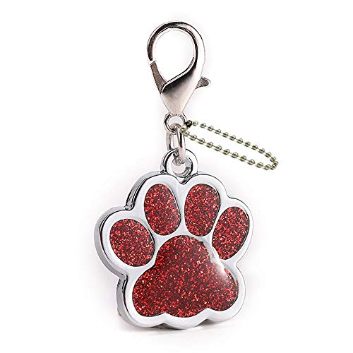 EUSFIYY Namensschild Hundemarke Personalisierte Hundemarke Personalisierte Hundehalsband Welpen Katze ID Halsband Tags Edelstahl Haustier Zubehör für kleine Hunde Katze-A1-Rot-Angepasst von EUSFIYY