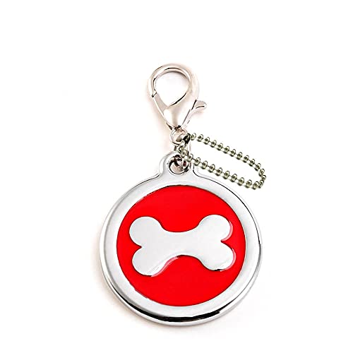 EUSFIYY Namensschild Hundemarke Personalisierte Hundemarke Personalisierte Hundehalsband Welpen Katze ID Halsband Tags Edelstahl Haustier Zubehör für kleine Hunde Katze-D1-Rot-Angepasst von EUSFIYY