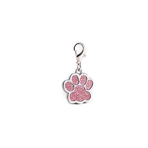 EUSFIYY Namensschild Hundemarke Personalisiertes Haustier-ID-Tag-Legierungszubehör für Hund Katzenhalsband Anti-Lost-Gravur mit Telefonname-Rosa von EUSFIYY