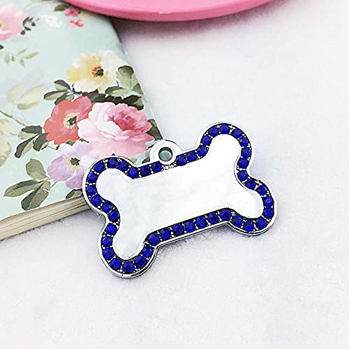 Namensschild Hundemarke Personalisierte individuelle Haustier-ID-Tag-Schlüsselanhänger gravierter Haustier-ID-Name für Katzenwelpen Hundehalsband-Tag-Anhänger Knochen-Haustierzubehör-BL1-Custom von EUSFIYY