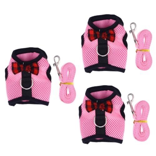 3 stücke Pet Harness Guinea Kostüme Kätzchen Leine Lauf Leine Atmungsaktive Mesh Weste Lauf Weste Jogging Leine Hamster Harn von EUTYRG