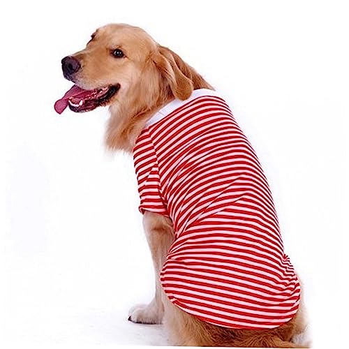 Hunde T-Shirt Sommer Hundebekleidung Hundeshirts Welpenflaschen zum Stillen Hundezubehör T-Shirts Kleider Hundeweste Unterhemd (Rot M) von EUTYRG