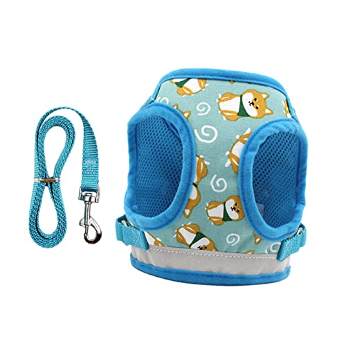 Hundegeschirrgurt, Hamsterträgerkäfig, Strohhut für Hunde, Outdoor-Weste, kein Hundegeschirr, reflektierende Weste für Hunde, sicher Ou (blau M) von EUTYRG