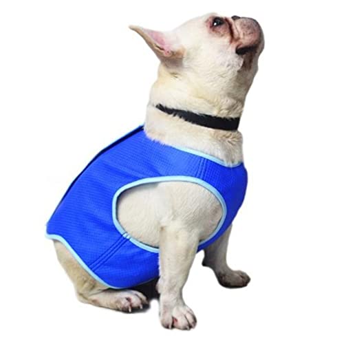 Kühlende Hundekleidung für große und mittelgroße Hunde, Journey-Shirt, Hundejacken für den Sommer, Bandana-Shirt, Kühlweste für Hunde, S (Blau S) von EUTYRG