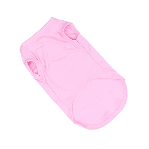 Sommer-Hemdkleider für Welpen, lässige Frühlingskleidung, lässige Weste, Welpen-Outfits, Kleidung, kleine Hundekleidung, Hunde-T-Shirt (Rosa XL) von EUTYRG