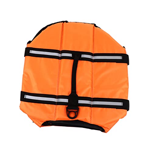 Tragbare Schwimmweste für Ruderboote von Haustieren, Badeanzug, Schwimmmantel für Welpen, für den Sommer, Schwimmweste, Schwimmwesten für Hunde, Größe L (Orange XS) von EUTYRG