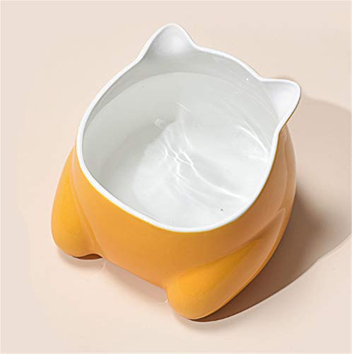 EUYIMOMO futternapf Katze,Pet Keramik Pet Bowl, Cat Bowl und Dog Bowl rutschfeste Pet Bowl-Orange von EUYIMOMO