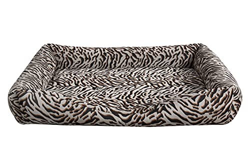 EEVERGREENWEB Hundebett, weich, mit wendbarem Kissen, Größe 90 x 115 cm, Farbe Militär, Komfort für große Hunde, Matratze für große Hunde, Yago Tiger von EVERGREENWEB MATERASSI & BEDS