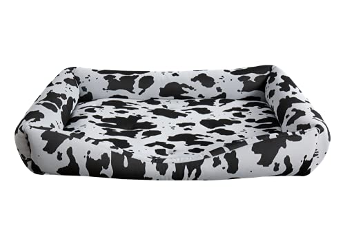 EVERGREENWEB Hundebett, weich, mit wendbarem Kissen, Größe S 45 x 65 cm, Farbe Militärfarben, Komfort für kleine Hunde, Matratze für kleine Hunde, Yago Cow von EVERGREENWEB MATERASSI & BEDS