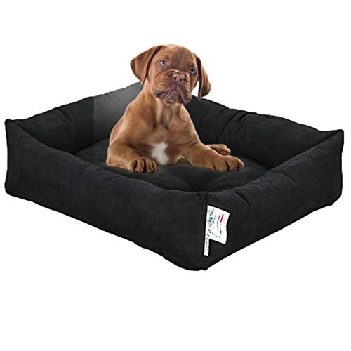 Evergreenweb Hundebett 45 x 65 cm, kleine Größe, Füllung aus Water, Dauneneffekt, waschbar, Innenbett mit abnehmbarem Kissen, für Haustiere, Rex Rex von EVERGREENWEB MATERASSI & BEDS