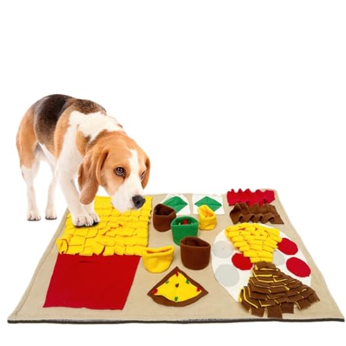 EVERZONE Hundespielzeug, Ablenkungsspielzeug, 61 x 16 cm, Igel-Schnüffelmatte mit Quietschfunktionen, tragbare Puzzlematte für drinnen und draußen, für natürliche Futtersuche und langsames von EVERZONE