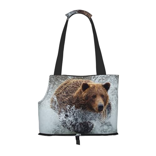 Bear Running Tragbare Haustiertragetasche - Stilvolle Hundetasche & Katze Reisetasche, Faltbare Haustierhandtasche für kleine Hunde, Katzen & andere kleine Haustiere Bear Running Tragbare Haustiertragetasche - Stilvolle Hundetasche & Katze Reisetasche, Faltbare Haustierhandtasche für kleine Hunde, Katzen & andere kleine Haustiere von EVIUS