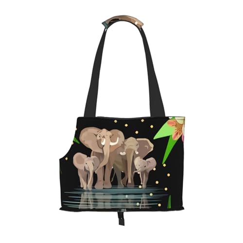 Elefant Tragbare Haustiertragetasche - Stilvolle Hundetasche & Katze Reisetasche Faltbare Haustier Handtasche für kleine Hunde, Katzen & andere kleine Haustiere von EVIUS