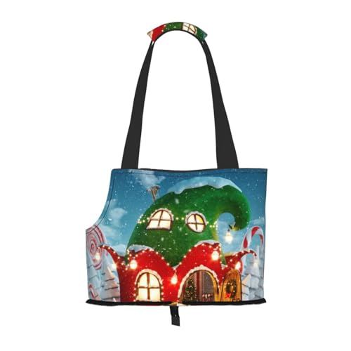 Elfs House Tragbare Haustiertragetasche - Stilvolle Hundetasche & Katze Reisetasche, Faltbare Haustierhandtasche für kleine Hunde, Katzen & andere kleine Haustiere von EVIUS