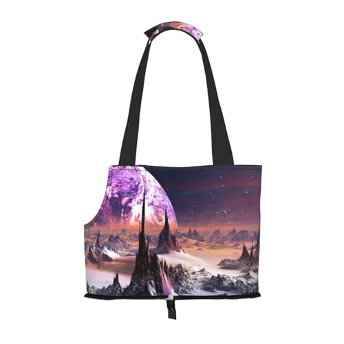 Galaxy Stars Hills Tragbare Haustiertragetasche - Stilvolle Hundetasche & Katze Reisetasche, Faltbare Haustierhandtasche für kleine Hunde, Katzen & andere kleine Haustiere von EVIUS