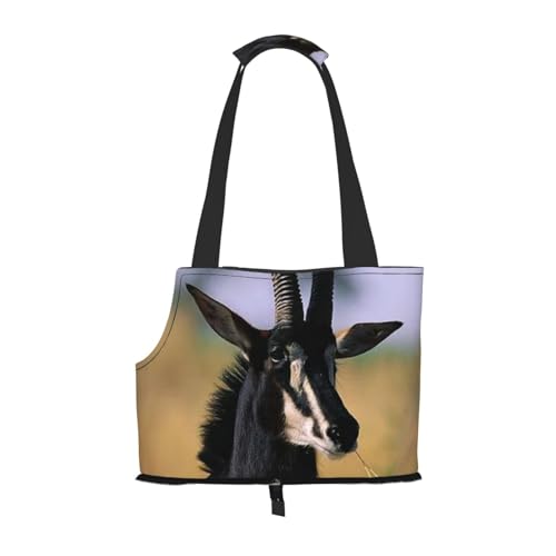 Sable Antelope Tragbare Haustiertragetasche - Stilvolle Hundetasche & Katze Reisetasche, Faltbare Haustierhandtasche für kleine Hunde, Katzen & andere kleine Haustiere von EVIUS