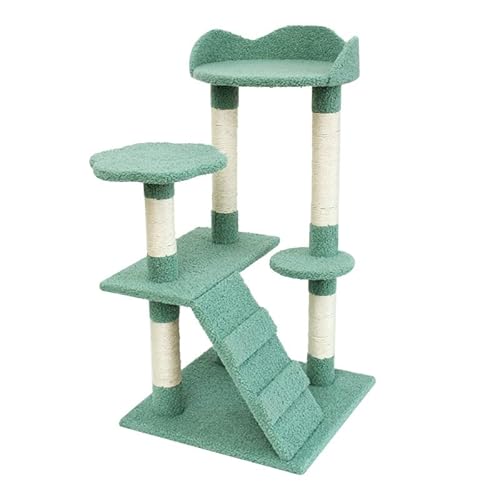 Kratzbaum Kletterbaum Green Castle Cat Klettergerüst Katzenstreu Kratzbaum Eine Katzenkratzsäule belegt keinen Boden Hochhaus-Sprungplattform Katzenbedarf Katzen/Katzenkratzbaum von EVSER