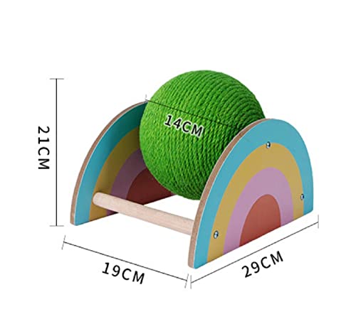 Kratzbaum Kletterbaum Katzenkratzbrett Sisalball Katze selbstzufrieden Regenbogen Sisalkatze Kratzball Katzen/Katzenkratzbaum von EVSER