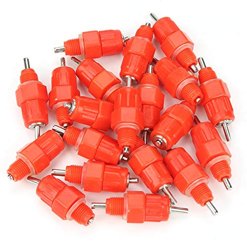 EVTSCAN 20Pcs Automatischer Wassernippeltrinker Waterer Geflügel Huhn Ente Henne Trinken Dispenser Feeder Schraube im Stil Landwirtschaft Vieh von EVTSCAN