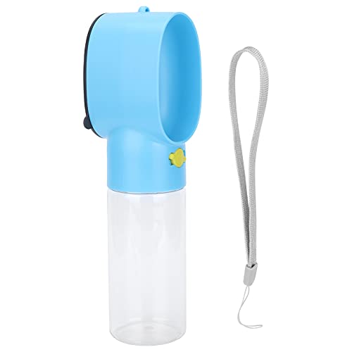 EVTSCAN Haustier-Trinkflaschen-Feeder, 2 in 1 Getreidefutter-Feeder Wasserbecher Outdoor-Reisen tragbare Haustiere Wasserflaschen Heimtierbedarf(Blau) von EVTSCAN