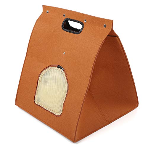 EVTSCAN Haustiertasche, Filztuch Schokolade Einfache Reinigung Tragbar Gute Luftdurchlässigkeit Bequeme Haustiertasche für kleine Hunde Katzen(Brown) von EVTSCAN