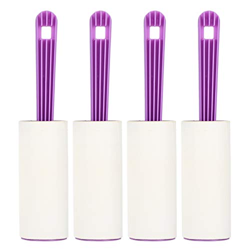 EVTSCAN Hunde Haarentfernungswalze, 4 Stück/Set Tierhaarentferner Klebrige Flusenentferner Hundekatze Tragbare Haarentfernungswalzen(Purple) von EVTSCAN