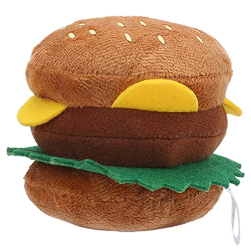 EVTSCAN Hunde Plüsch Hamburger Spielzeug Squeezable Soft Hamburger Lustiges quietschendes Hundespielzeug für kleine Hunde Katzen von EVTSCAN