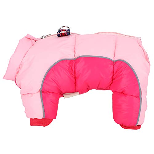 EVTSCAN Hunde-Wintermantel, winddichter Hundemantel, warme winddichte Kleidung, Vierbein-Reißverschluss hinten, rosa Camouflage, Hunde-Jumpsuits (Nr. 10) von EVTSCAN