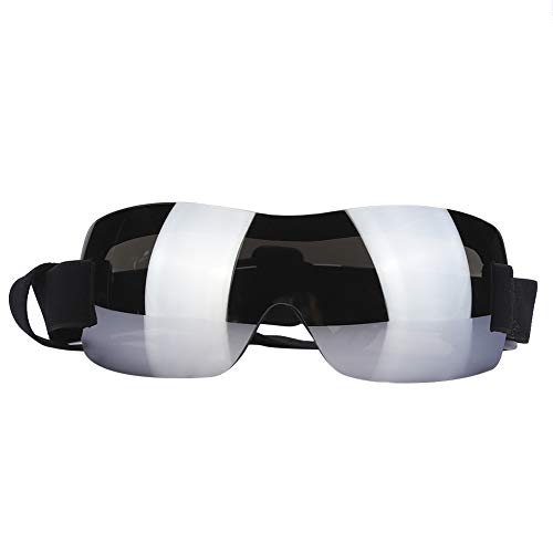 EVTSCAN Hundebrille, FS-SP-05 Kunststoff Professionelle Haustier Weitsicht verstellbares Gurtband Anti-UV-Schutzbrille für große Hunde(Silber-) von EVTSCAN