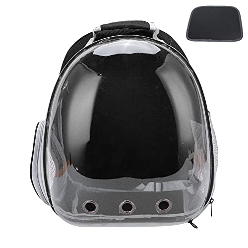 EVTSCAN Katzenrucksack Carrier Bubble, Katzenrucksack Space Capsule Transparenter Pet Bubble Rucksack für kleine Hunde und Katzen(Schwarz) von EVTSCAN