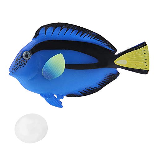 EVTSCAN Künstliche Fische, Aquarium Ornament Aquarium Dekoration Tropische gefälschte Fische Lustige künstliche leuchtende Fische(Blau) von EVTSCAN