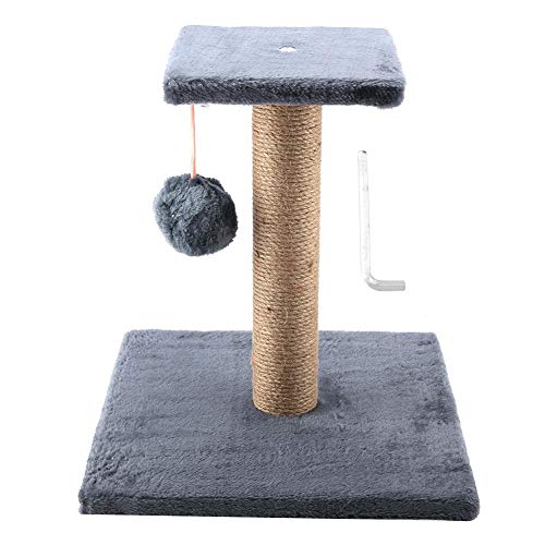 EVTSCAN Pet Cat Scratching Post, Karton Toy Claw Scratcher mit Sisal Rope Kleine Katzenbäume für Junge und Erwachsene Katzen(Dunkelgrau) von EVTSCAN