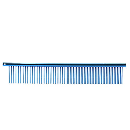 EVTSCAN Pet Hair Row Comb Edelstahlbürste Pflegeknoten Enthaarungswerkzeug für Hunde Katzenhaare(Blau) von EVTSCAN