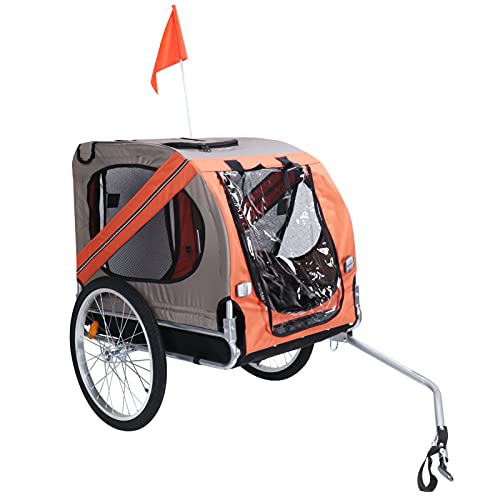 EVTSCAN Pet Kinderwagen, PT006 ​​Pet Dog Fahrrad Fahrrad zusammenklappbarer Anhänger Pet Ourdoor Kinderwagen für Katzen Hunde von EVTSCAN